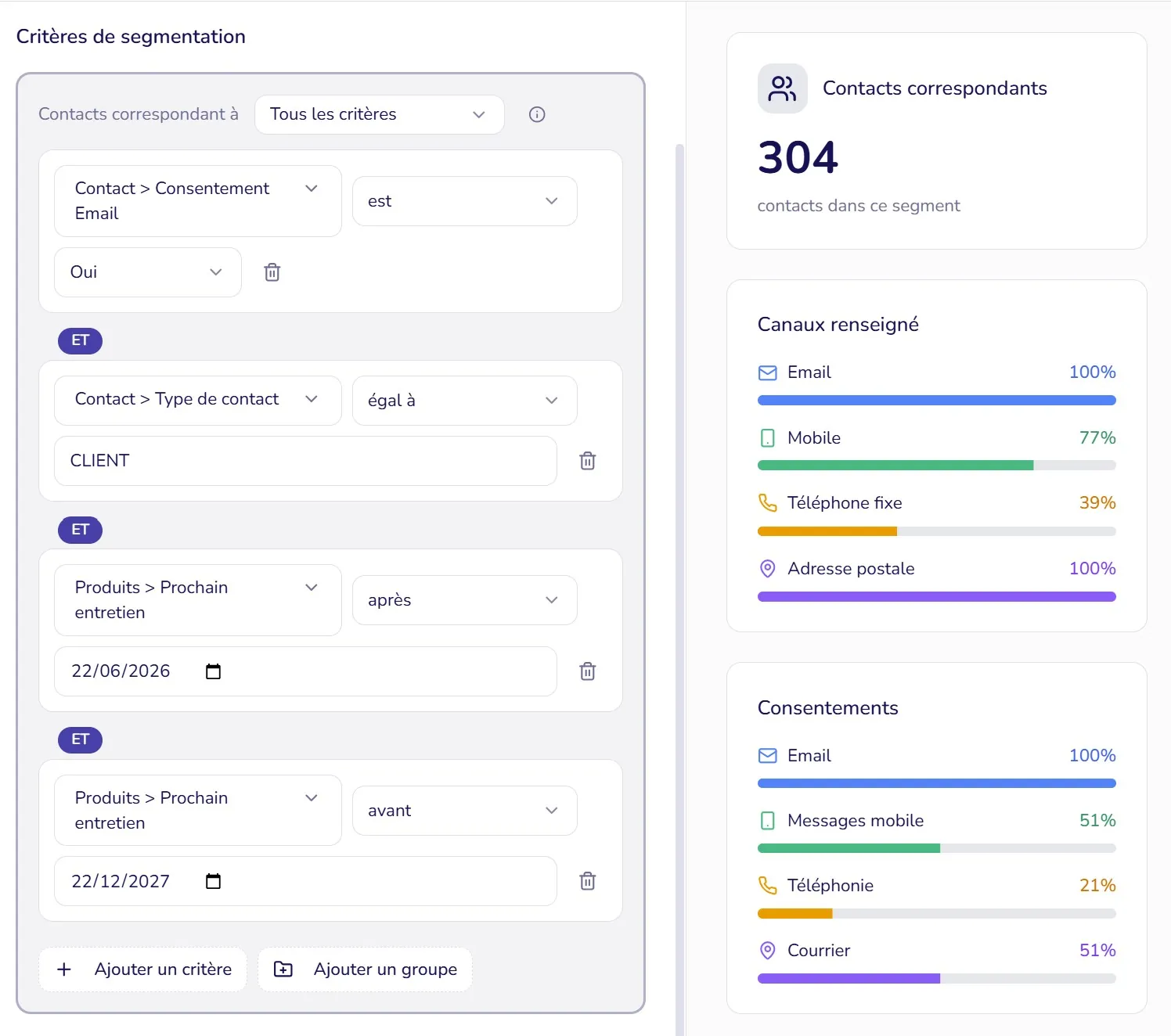 Ciblez les bons contacts grâce à vos données