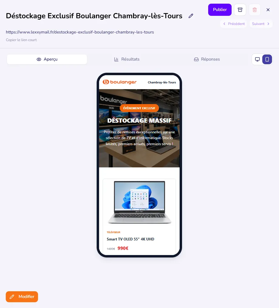 Landing pages